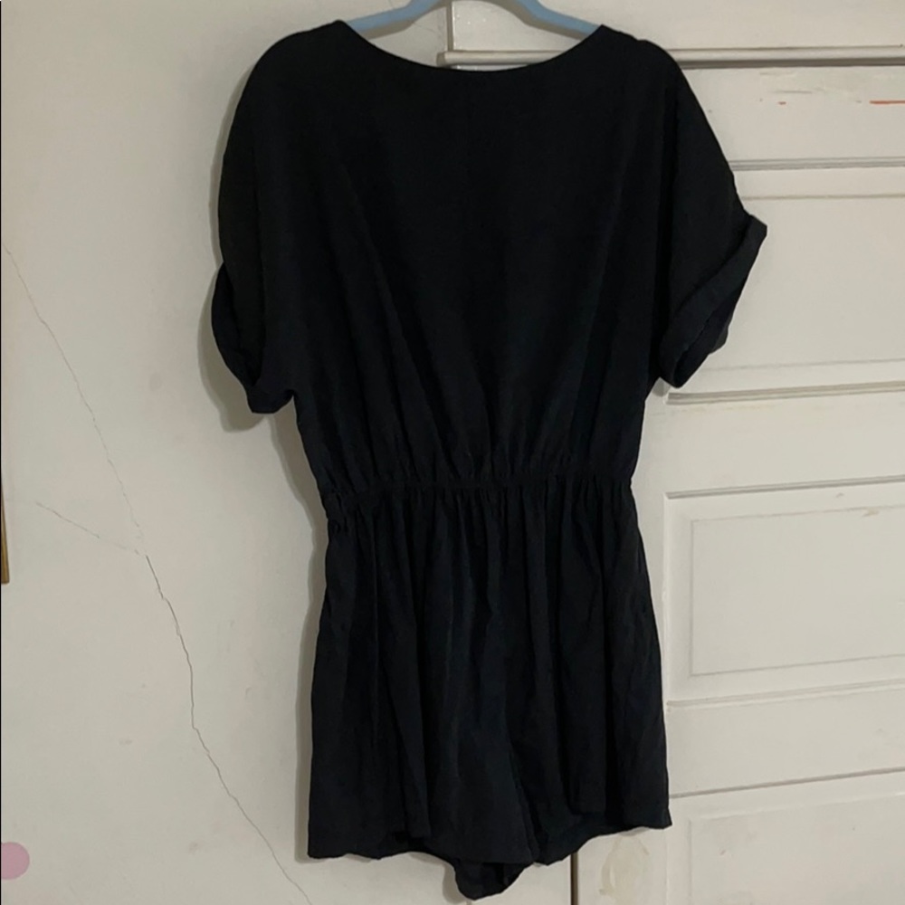 black short sleeve romper